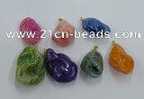 NGP8843 20*25mm - 30*40mm nuggets agate pendants wholesale