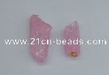NGP8881 16*38mm - 25*60mm sticks crackle quartz pendants wholesale