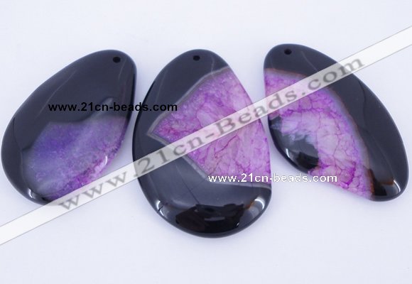 NGP903 5PCS 35-45mm*55-70mm freeform agate druzy geode gemstone pendants