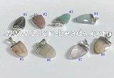 NGP9716 11*16mm arrowhead-shaped  mixed gemstone pendants wholesale