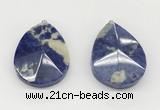 NGP9835 32*42mm - 35*45mm faceted nuggets sodalite pendants