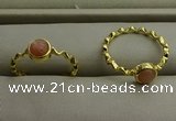 NGR1058 4mm coin moonstone gemstone rings wholesale
