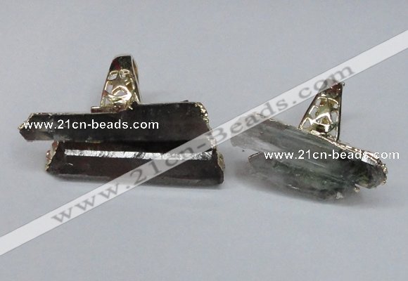 NGR121 12*35mm - 15*40mm faceted nuggets mixed quartz rings