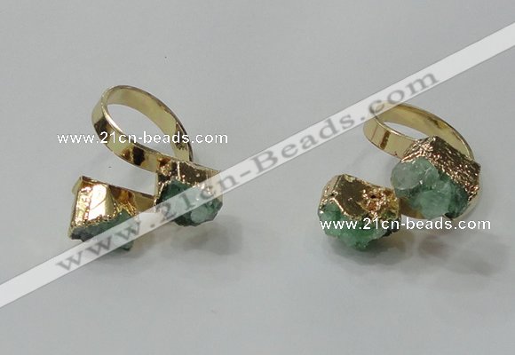 NGR190 8*10mm - 12*14mm freeform druzy agate gemstone rings