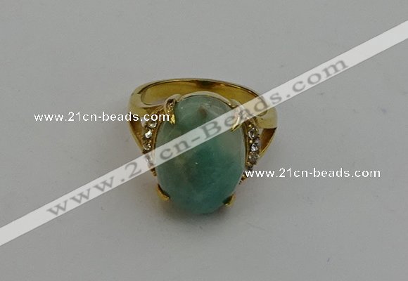 NGR2028 10*15mm faceted oval amazonite gemstone rings