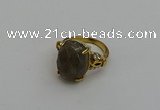 NGR2095 10*15mm faceted oval labradorite gemstone rings