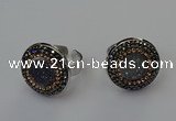 NGR2138 20mm - 22mm coin plated druzy agate rings wholesale