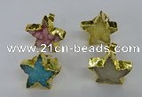 NGR287 25*25mm - 30*30mm star druzy agate gemstone rings