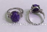 NGR3022 925 sterling silver with 10*12mm oval charoite rings