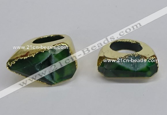 NGR307 25*40mm - 30*35mm freeform druzy agate gemstone rings