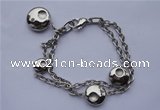 SSB14 8.5 inches 304 stainless steel two strands dangle bracelet
