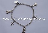SSB18 8 inches 304 stainless steel chain dangling charms bracelet