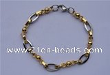 SSB30 8.7 inches 8.5mm width gold plated 304 stainless steel bracelet