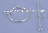 SSC07 5pcs 22mm donut 925 sterling silver toggle clasps