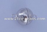 SSC105 2pcs 16mm round 925 sterling silver magnetic clasps