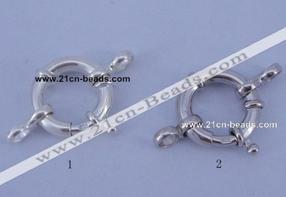 SSC205 5pcs 16mm 925 sterling silver spring rings clasps