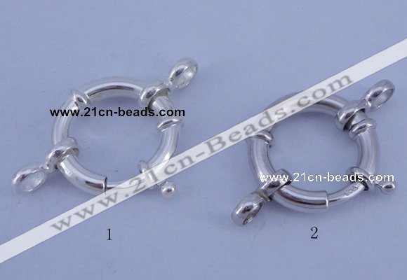 SSC209 5pcs 20mm 925 sterling silver spring rings clasps