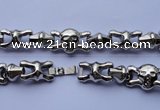 SSN09 21.5 inches skull shape 304 stainless steel necklace wholesale