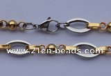 SSN20 21.5 inches gold plated 304 stainless steel necklace wholesale