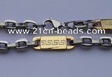 SSN24 21.2 inches gold plated 304 stainless steel necklace wholesale