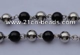 SSN29 31 inches 7.5mm width 304 stainless steel necklace with cross