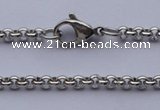 SSN41 19.5 inches 2.5mm width 304 stainless steel necklace wolesale