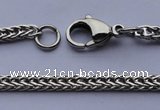 SSN52 19.5 inches 2.5mm width 304 stainless steel necklace wolesale