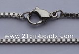 SSN54 19.5 inches 1.5mm width 304 stainless steel necklace wolesale