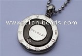 SSP05 2.5*26mm 304 stainless steel inlaid clear rhinestone pendant