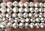 CAA6182 15 inches 10mm faceted round electroplated Tibetan Agate beads