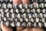 CAA6192 15 inches 10mm faceted round electroplated Tibetan Agate beads