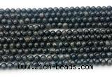 CAE320 15.5 inches 4mm round astrophyllite gemstone beads