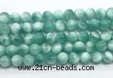 CAS332 15.5 inches 10mm round peacock angelite gemstone beads