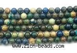 CAZ17 15.5 inches 8mm round azurite gemstone beads