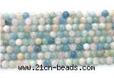 CMG501 15.5 inches 6mm round morganite gemstone beads