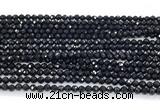 CON120 15.5 inches 2mm faceted round black onyx gemstone beads