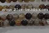 CAA1035 15.5 inches 4mm round dragon veins agate beads wholesale