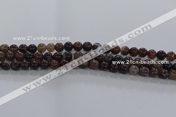 CAA1037 15.5 inches 8mm round dragon veins agate beads wholesale