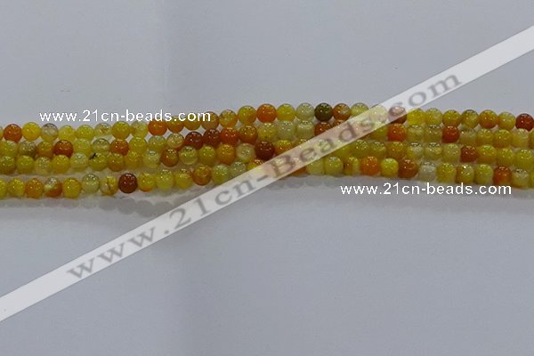 CAA1040 15.5 inches 4mm round dragon veins agate beads wholesale