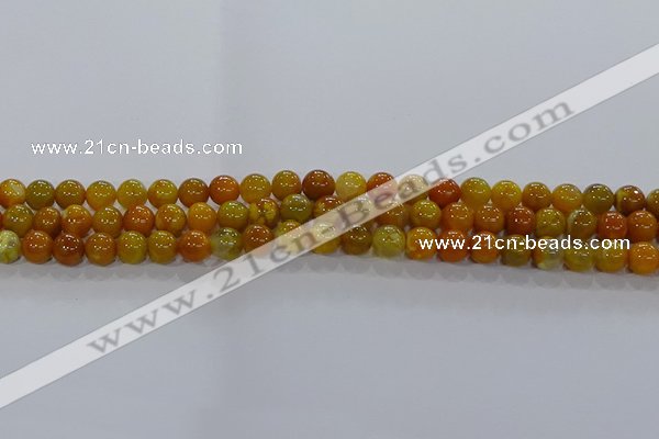 CAA1041 15.5 inches 6mm round dragon veins agate beads wholesale