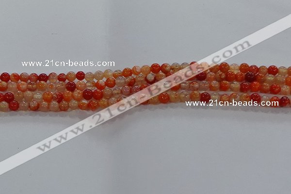 CAA1045 15.5 inches 4mm round dragon veins agate beads wholesale