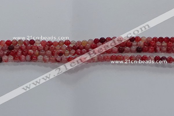 CAA1050 15.5 inches 4mm round dragon veins agate beads wholesale