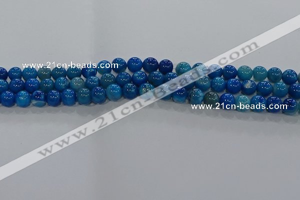 CAA1057 15.5 inches 8mm round dragon veins agate beads wholesale