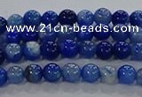 CAA1060 15.5 inches 4mm round dragon veins agate beads wholesale