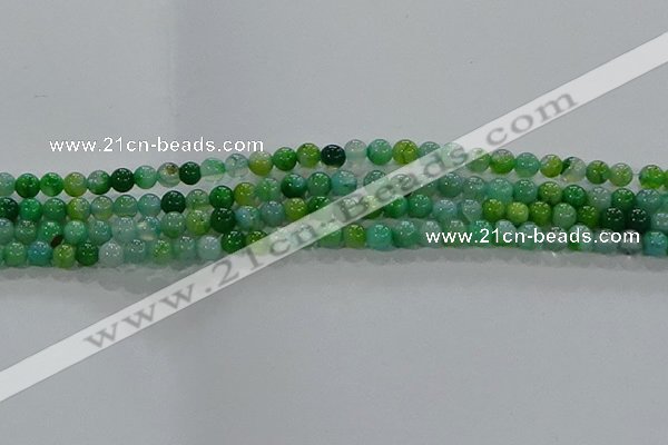 CAA1065 15.5 inches 4mm round dragon veins agate beads wholesale