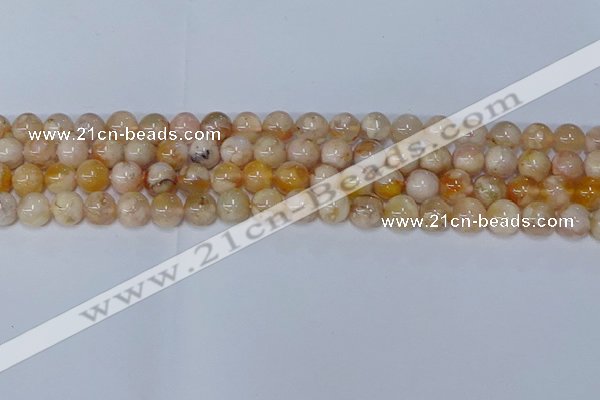 CAA1072 15.5 inches 8mm round sakura agate gemstone beads