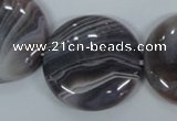 CAA108 15.5 inches 35mm coin botswana agate gemstone beads