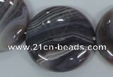 CAA109 15.5 inches 40mm coin botswana agate gemstone beads