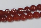 CAA111 15.5 inches 8mm round red agate gemstone beads wholesale