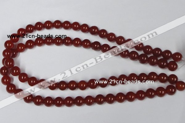 CAA112 15.5 inches 10mm round red agate gemstone beads wholesale